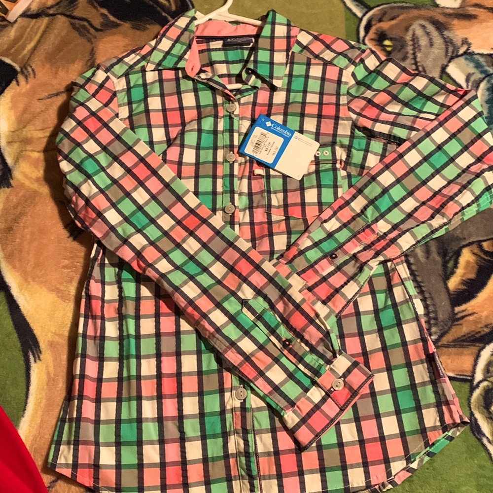 New Columbia button down can woman shirt